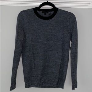 Theory women sweater black and white crew neck Xs